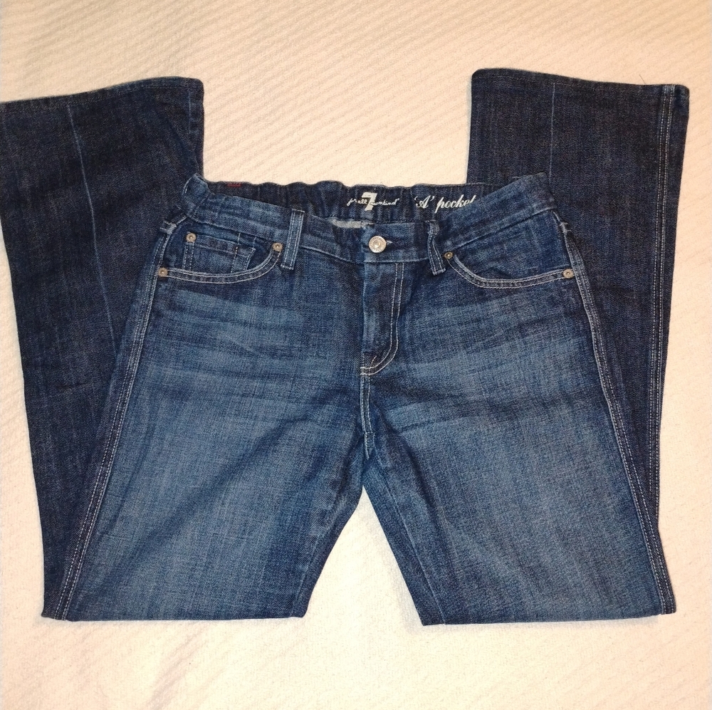 7 for all Mankind "A Pocket" Flare Jeans 28 Waist